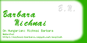 barbara michnai business card